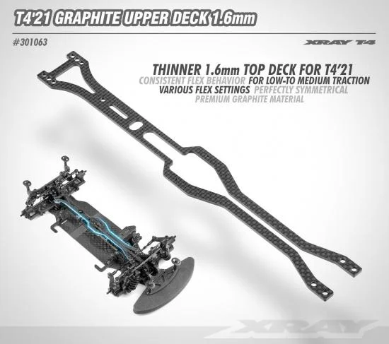 XRay T421 Graphite Upper Deck 1.6mm &mdash; image 2 of 2
