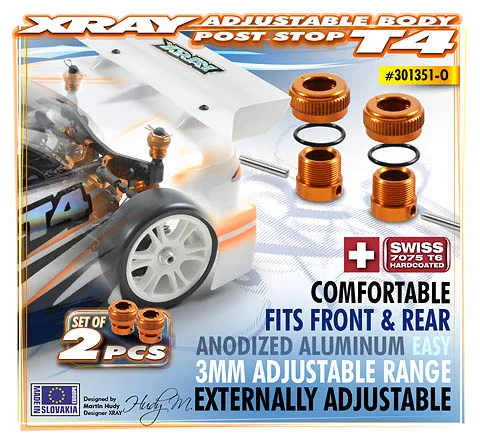 XRay Aluminium Adjustable Body Post Stop (2)