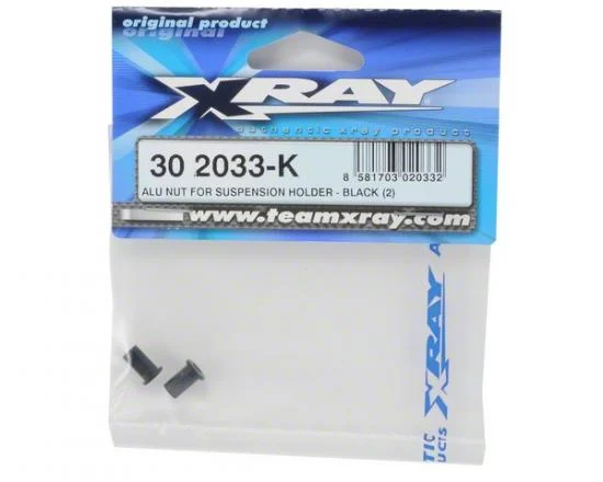 XRay Aluminium Nut For Susp. Holder - Black (2) — image 2 of 3