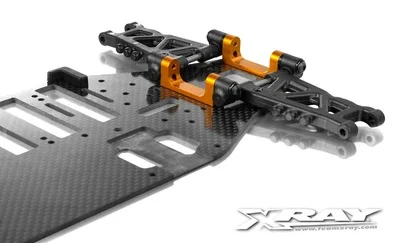 XRay T3 Aluminium Lower Rear Suspension 1 Piece Holder - Orange — image 3 of 3