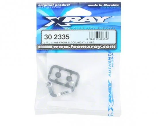 XRay T2 Aluminium C-Hub Front Block, Right - 2 Deg. — image 2 of 2