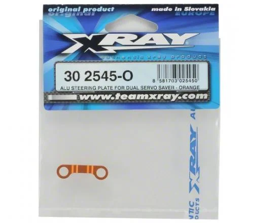 XRay Aluminium Steering Plate For Dual Servo Saver - Orange &mdash; image 2 of 2