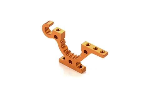 XRay T415 Aluminium Lower Adjustment Bulkhead - Front R / Rear L - Orange