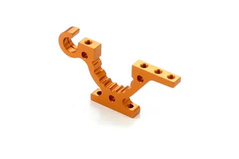 XRay T415 Aluminium Lower Adjustment Bulkhead - Front L / Rear R - Orange