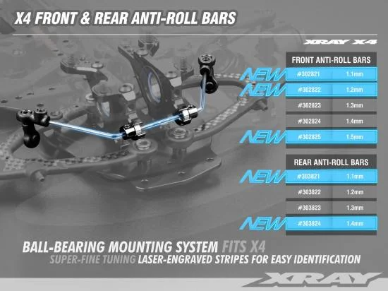 XRay X4 Anti-Roll Bar - Front 1.1 mm — image 2 of 2