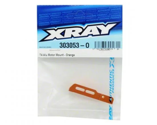 XRay T4 Aluminium Motor Mount - Orange &mdash; image 2 of 2