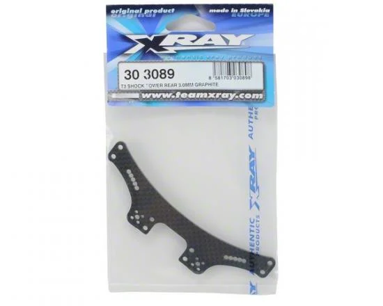 XRay T3 Shock Tower Rear 3.0mm Graphite — image 2 of 3