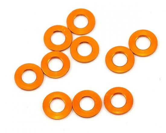 XRay Aluminium Shim 3X6X0.5mm - Orange (10) — image 2 of 3