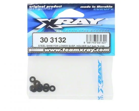 XRay Steel Shim For Lower Susp. Holder 3X7.5X0.75 (10) — image 2 of 2