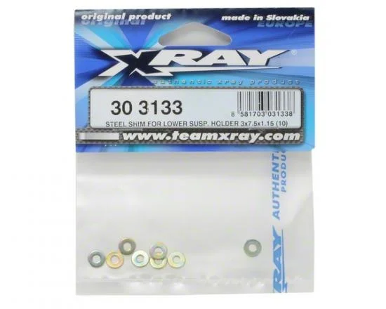 XRay Steel Shim For Lower Susp. Holder 3X7.5X1.15 (10) — image 3 of 3