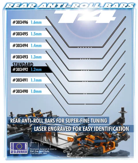 XRay T4 Anti-Roll Bar Rear 1.6 mm — image 2 of 2