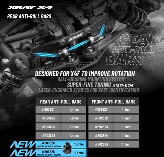 XRay X4 Anti-Roll Bar - Rear 1.8 mm — image 2 of 2