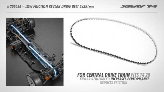 XRay High-Performance Low Friction Kevlar Drive Belt 3 X 351 mm — image 2 of 2