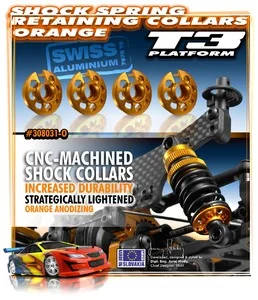 Aluminium XRay Shock Spring Retaining Collar - Orange (4) &mdash; image 3 of 3