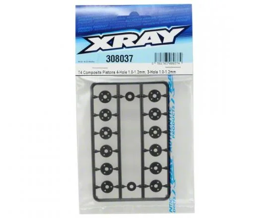 XRay T4 Composite Pistons 4-Hole 1.0-1.2mm, 3-Hole 1.0-1.2mm — image 3 of 3