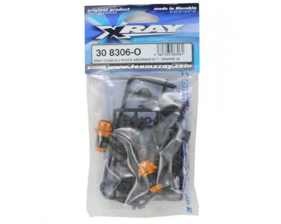 XRay T2 008 Aluminium Shock Absorber-Set - Orange (2) &mdash; image 2 of 3