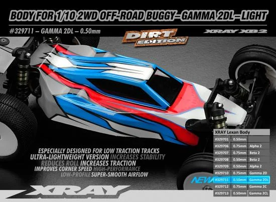 XRay Body For 1:10 2WD Off-Road Buggy - Gamma 2D - Light — image 2 of 3