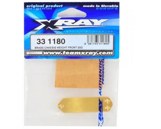 XRay NT1 Brass Chassis Weight Front 25G — image 2 of 4