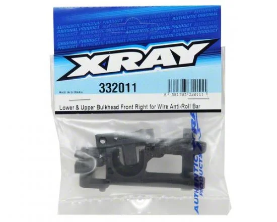 XRay Composite Lower + Upper Bulkhead Front Right For Wire Anti-Roll Bar — image 2 of 2