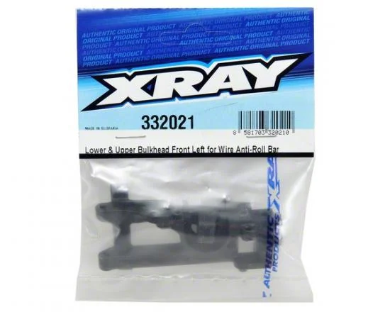 XRay Composite Lower + Upper Bulkhead Front Left For Wire Anti-Roll Bar — image 2 of 2