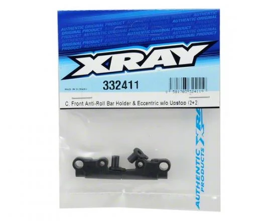 XRay Composite Front Anti-Roll Bar Holder + Eccentric W/O Upstop (2+2) — image 2 of 2