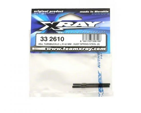 XRay Adj. Turnbuckle L/R 45 mm - Hudy Spring Steel (2) — image 2 of 2