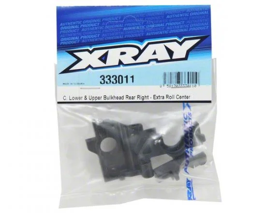 XRay Composite Lower + Upper Bulkhead Rear Right - Extra Roll Center &mdash; image 2 of 2