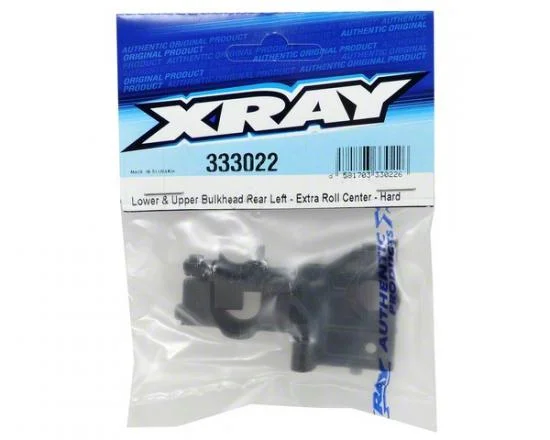 XRay Composite Lower + Upper Bulkhead Rear Left - Extra Roll Center - Hard — image 3 of 4