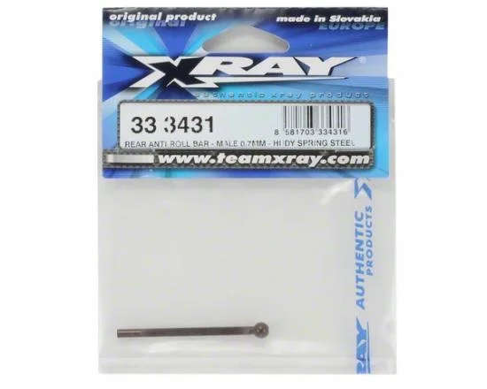 XRay Rear Anti-Roll Bar - Male 0.7mm - Hudy Spring Steel — image 2 of 4