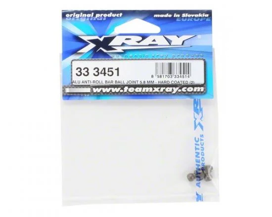 XRay Aluminium Anti-Roll Bar Ball Joint 5.8 mm - Swiss 7075 T6 - Hard Coated (2) — image 2 of 3