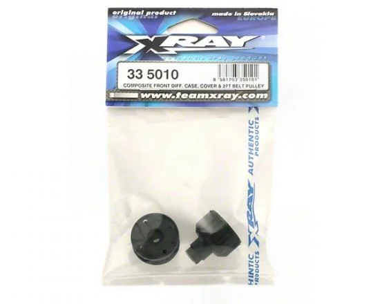 XRay Composite Front Diff. Case, Cover + 27T Belt Pulley — image 2 of 2