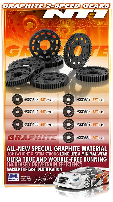 XRay Graphite 2-Speed Gear 54T (2nd)