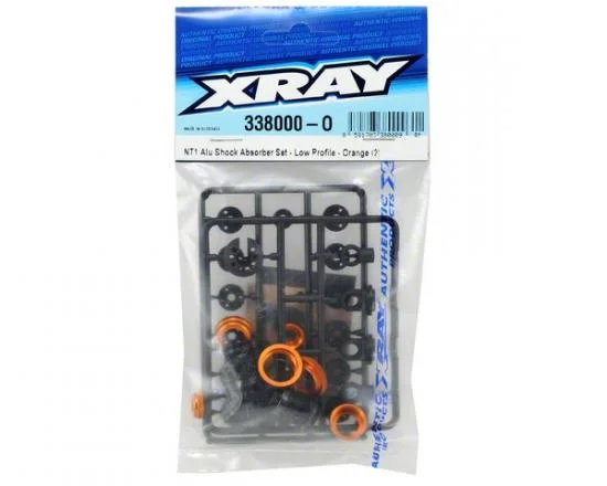 XRay Aluminium Shock Absorber-Set - Low Profile - Orange (2) &mdash; image 2 of 2