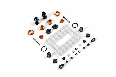 XRay Aluminium Shock Absorber-Set - Orange (2)