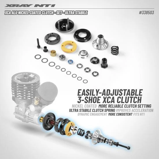 XRay Xca Aluminium Nickel Coated Clutch - Set - Ultra Stabile — image 2 of 2