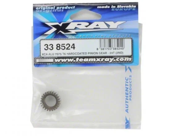 XRay Xca Aluminium 7075 T6 Hardcoated Pinion Gear - 24T (2nd) &mdash; image 2 of 4