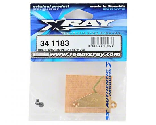 XRay Brass Chassis Weight Rear 20G — image 2 of 5