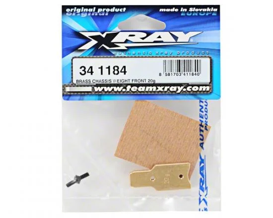 XRay Brass Chassis Weight Front 20G — image 2 of 4