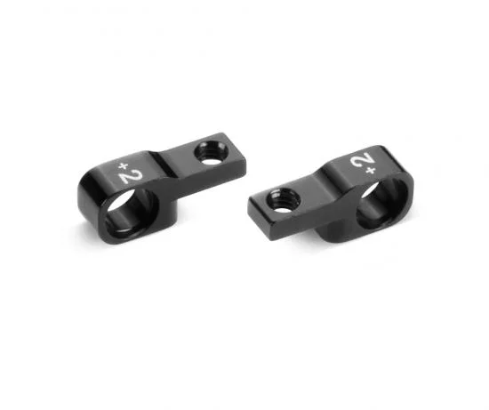 XRay Aluminium Lower Front Suspension Holder 2mm (1) - Black - 7075 T6 — image 1 of 2