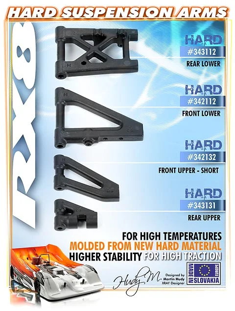 XRay Composite Suspension Arm For Graphite Extension - Rear Lower - Hard