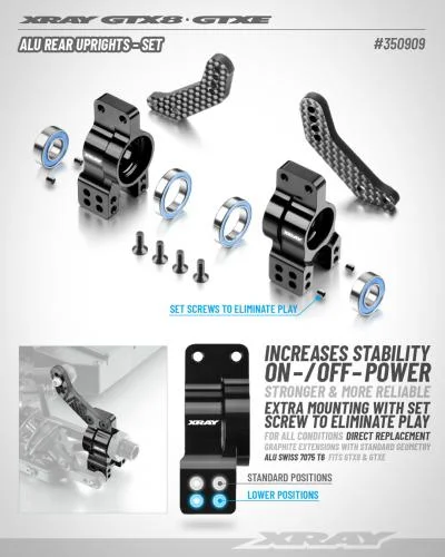 XRay Gtx Aluminium Rear Uprights - Set — image 2 of 2