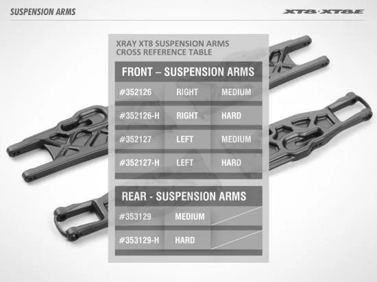 XRay GTXE Composite Solid Front Lower Suspension Arm Right - Hard — image 3 of 3