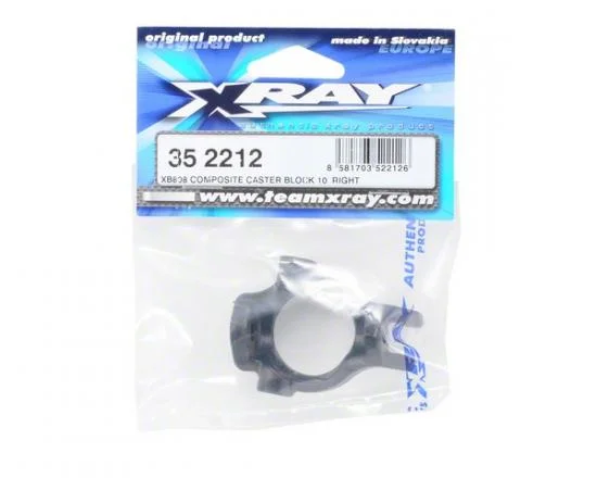 XRay XB808 Composite Caster Block 10 Deg Right &mdash; image 2 of 4