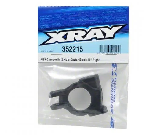 XRay XB9 Composite 2-Hole Caster Block 16 Deg Right &mdash; image 3 of 3