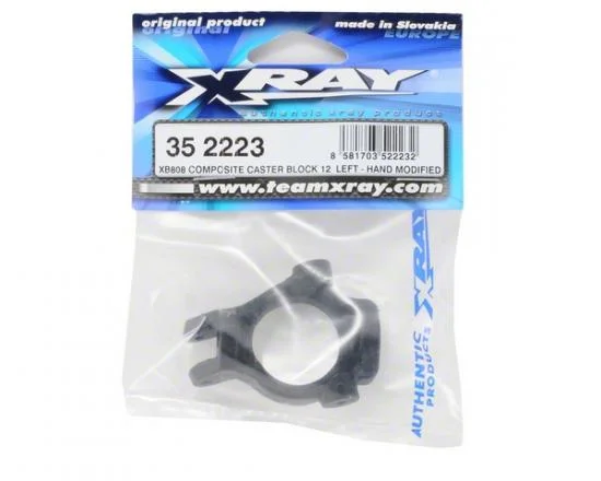 XRay XB808 Composite Caster Block 12 Deg Left - Hand Modified — image 2 of 3