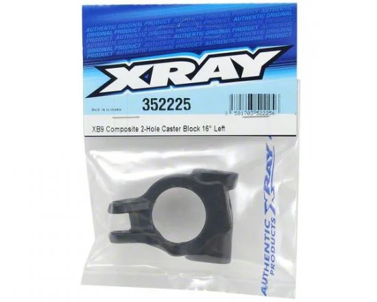 XRay XB9 Composite 2-Hole Caster Block 16 Deg Left &mdash; image 3 of 3
