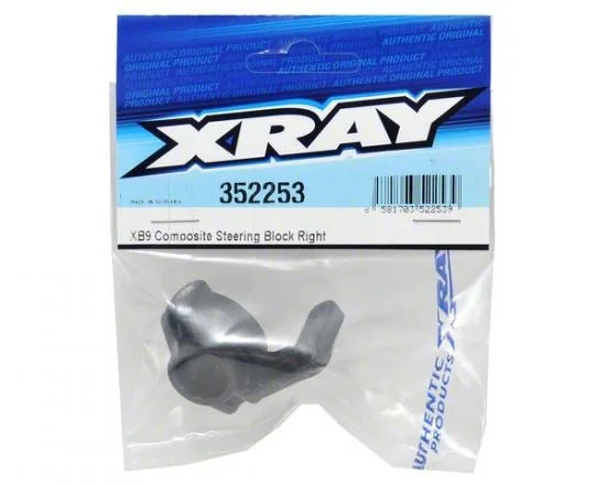 XRay XB9 Composite Steering Block Right - Moulded-In Aluminium Bushing — image 2 of 2