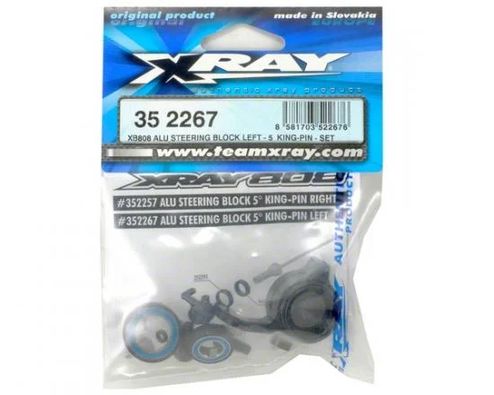 XRay XB808 Aluminium Steering Block Left - 5 Deg King-Pin - Set — image 2 of 4