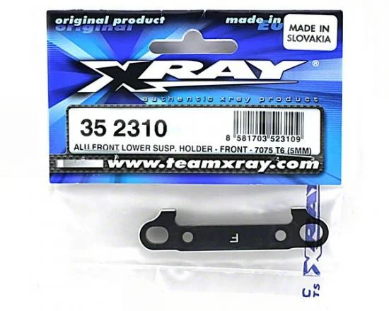 XRay Aluminium Front Lower Susp. Holder - Front - 7075 T6 (5mm) — image 2 of 2