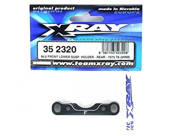 XRay Aluminium Front Lower Susp. Holder - Rear - 7075 T6 (5mm) — image 2 of 2